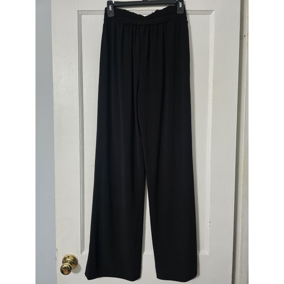 Last Tango Women's Black Wide Leg Palazzo Pants High Rise Stretch Pull On Small - Picture 2 of 4